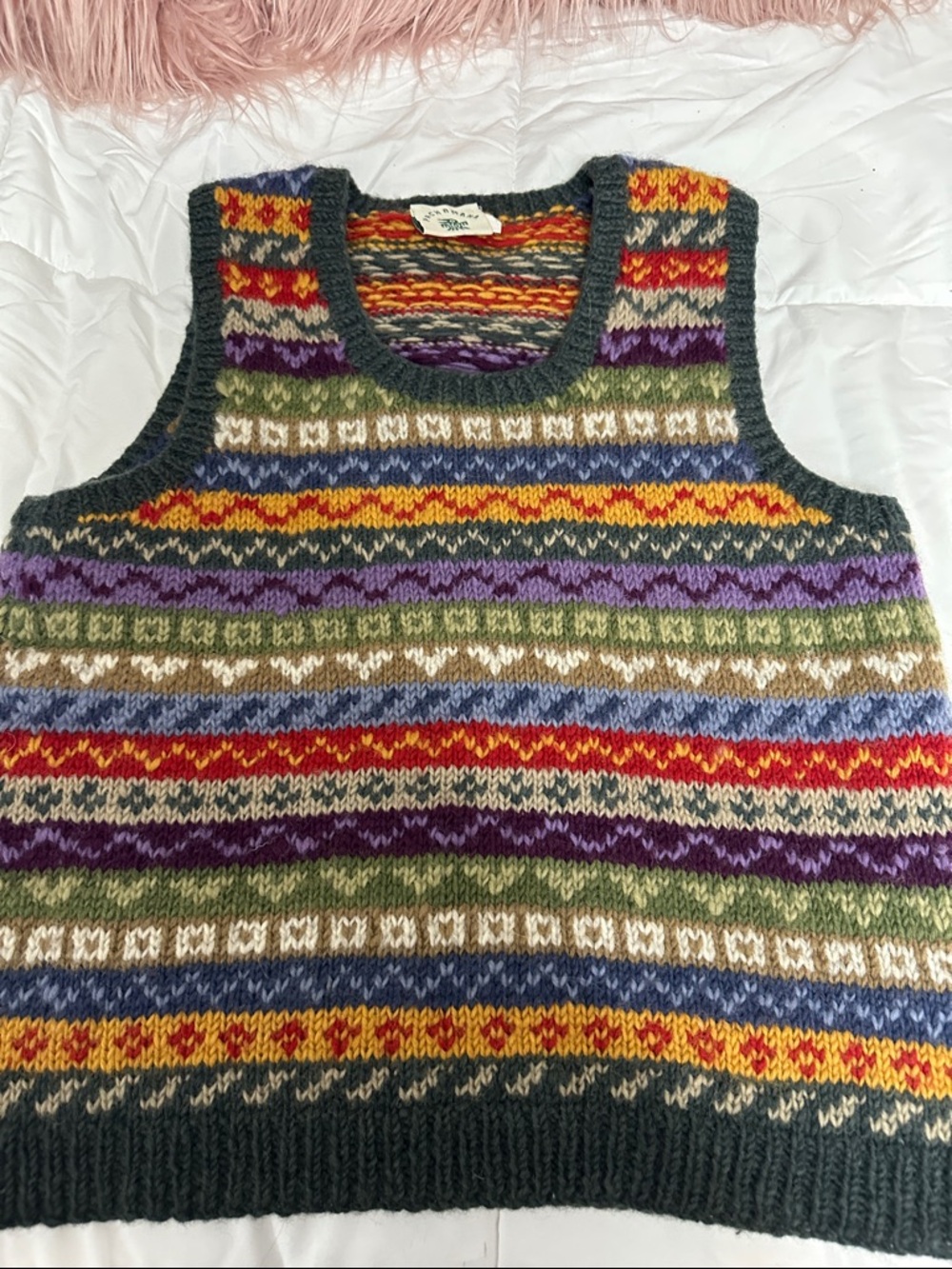 Multicolor Fair Isle Knit Sweater Vest - Women’s